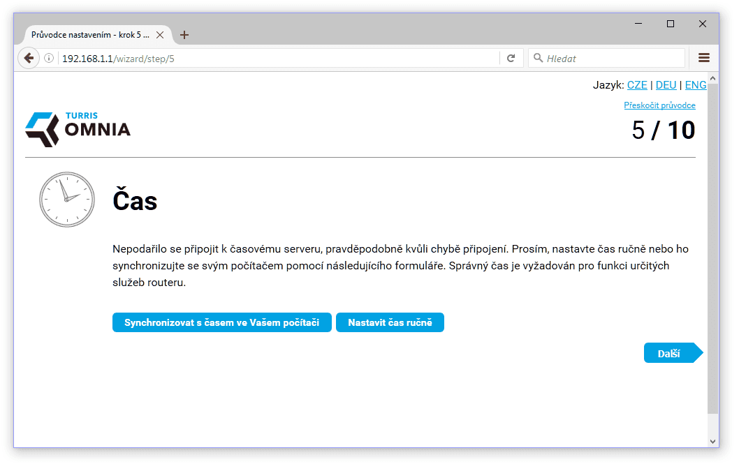 Turris Omnia prvotní spuštění