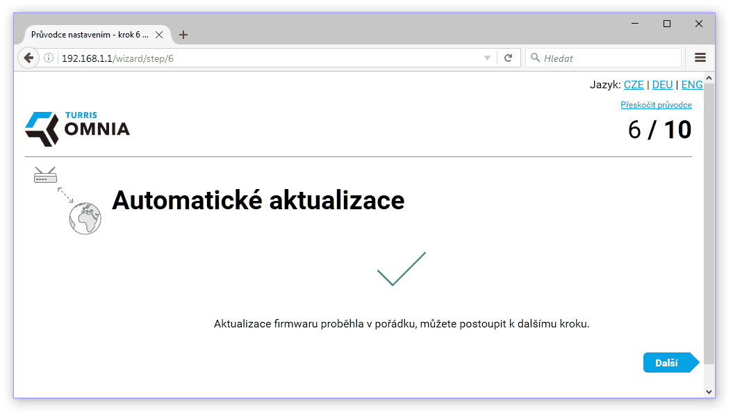 Turris Omnia prvotní spuštění