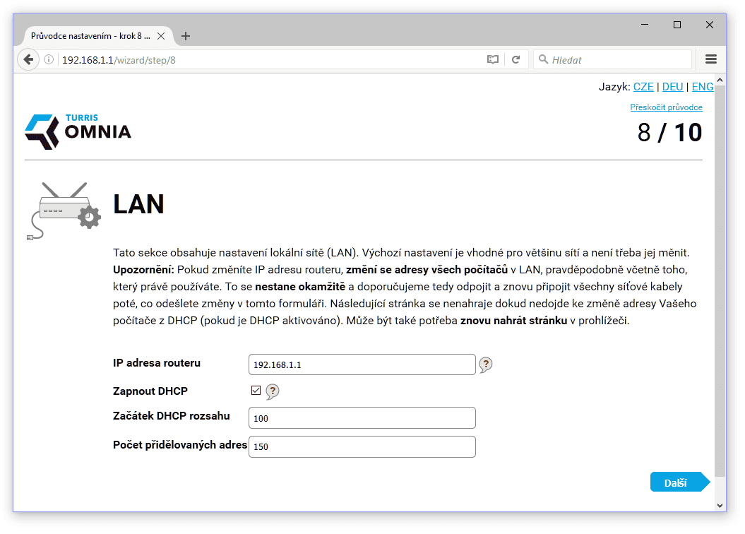 Turris Omnia prvotní spuštění