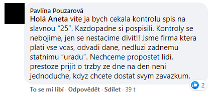 Podnikatelé se na Facebooku svěřují s úskalími kontrol