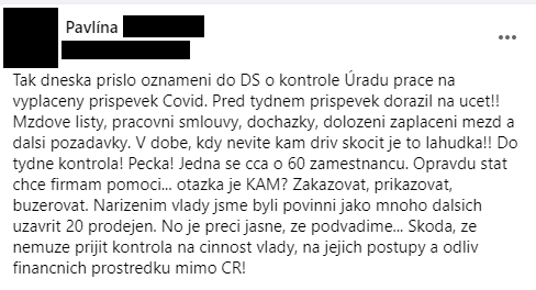 Podnikatelé se na Facebooku svěřují s úskalími kontrol
