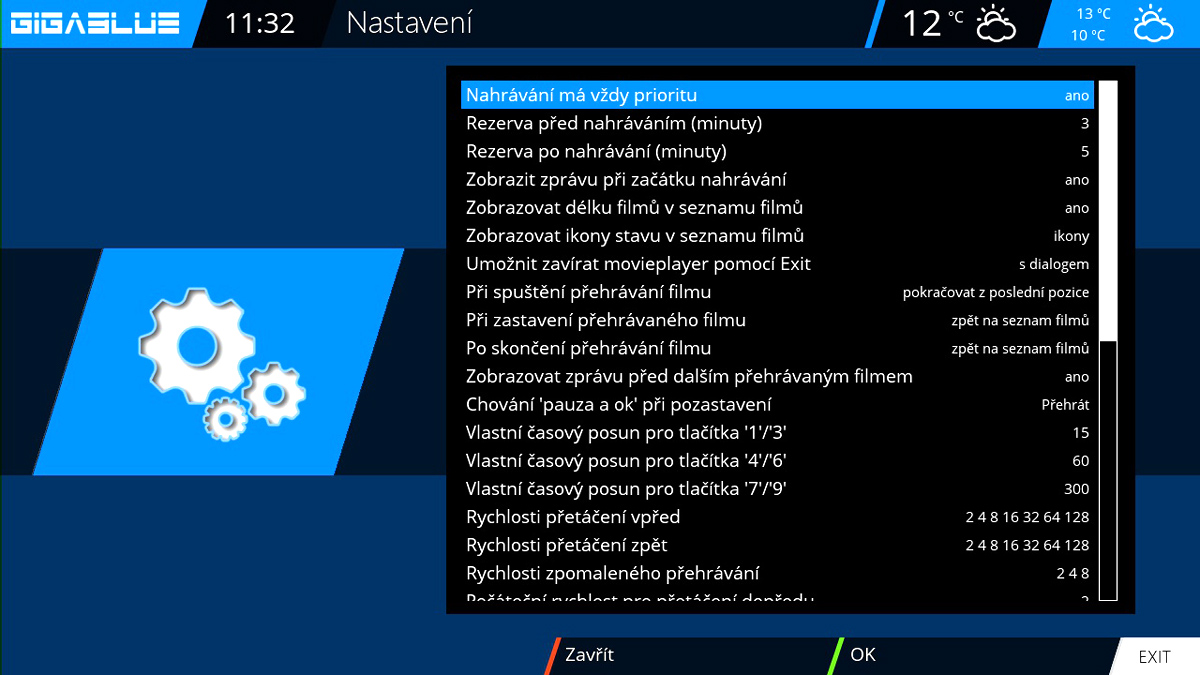 Fotogalerie přijímače Gigablue HD X3