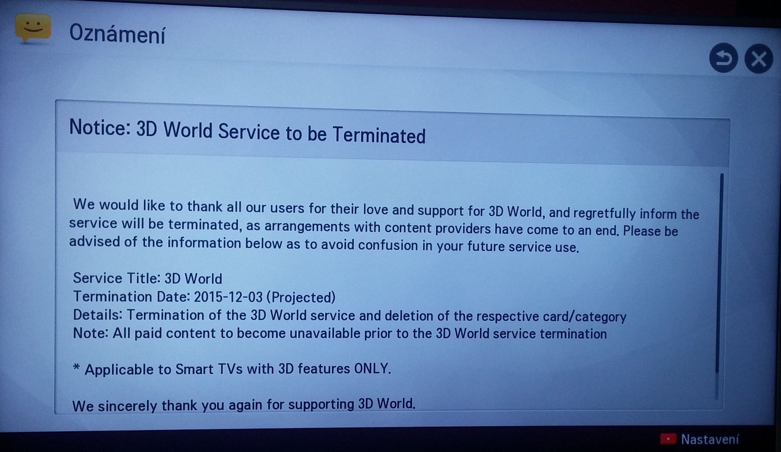 LG 3D World končí v televizorech jihokorejského výrobce