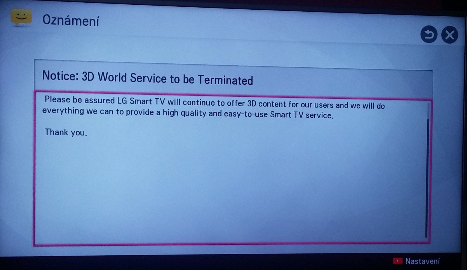 LG 3D World končí v televizorech jihokorejského výrobce