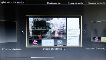 Protože televizor pracuje s platformou Viera, najdete tu i domácí obrazovku, kterou si můžete libovolně upravit nebo sáhnout po už přednastavených variantách. Standardně nabízená je tato.