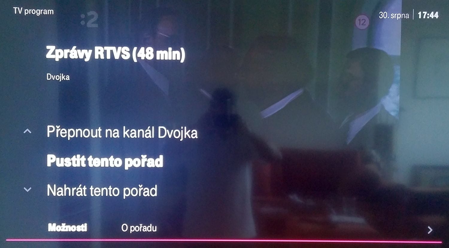 A už jsem konečně narazil na pořad, který zhlédnout jde...