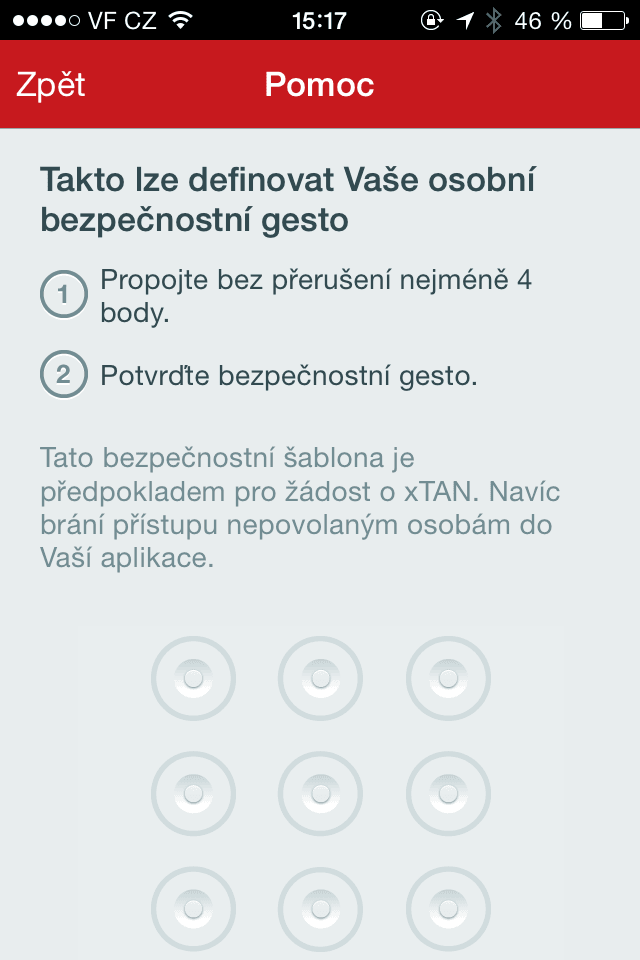 Aplikace Oberbank pro iOS.