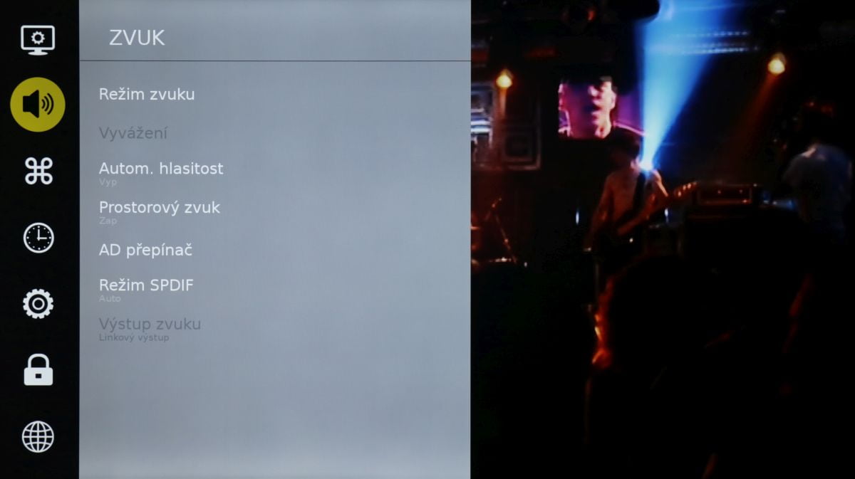 Sencor SLE 55US500TCS - menu nastavení