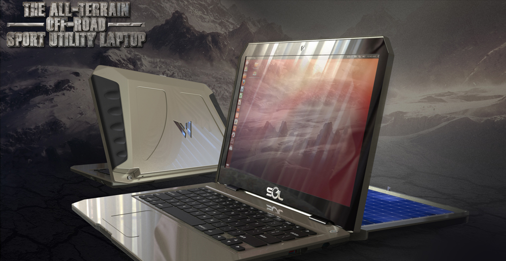 Sol: notebook se solárními panely