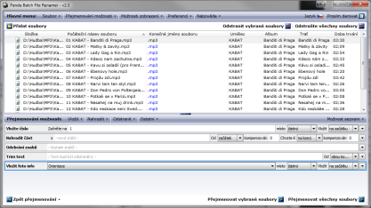 Panda Batch File Renamer zvládá hromadné přejmenování souborů