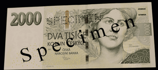 Inovovaná emise bankovky v hodnotě 2000 Kč.