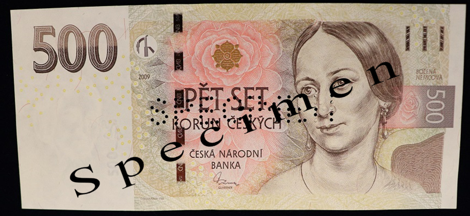 Inovovaná emise bankovky v hodnotě 500 Kč.