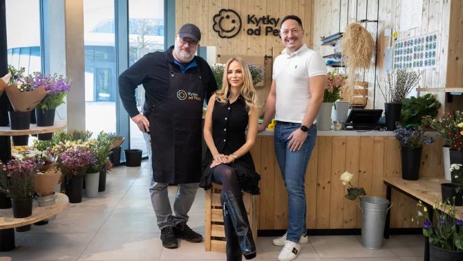 Zakladatel firmy Kytky od Pepy Josef Dušátko a spoluzakladatelé značek Bubblify a Rio Andrea Fenn a Daniel Ryška
