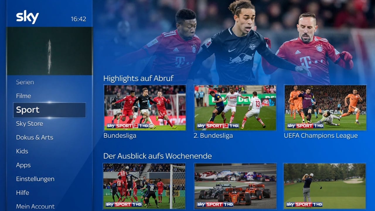 Ukázky předchozí generace uživatelského rozhraní Sky Q