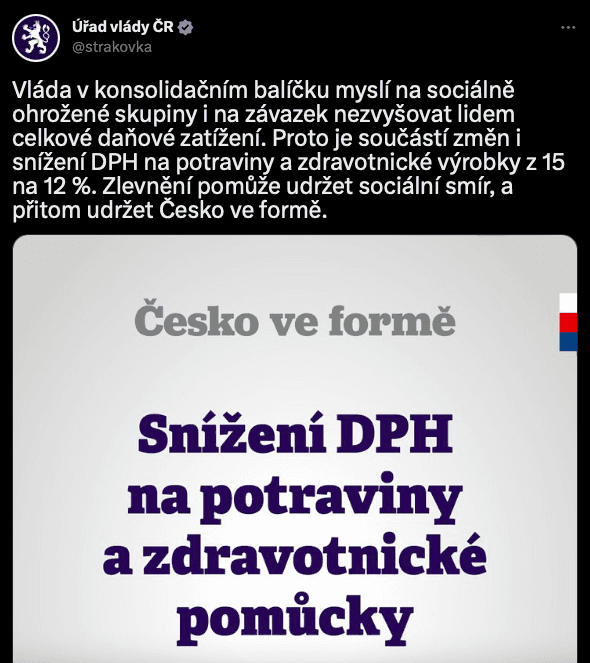 Vládní tweet