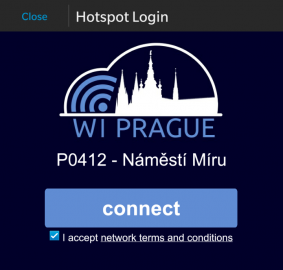 Pro připojení k internetu je třeba schválit provozní podmínky.