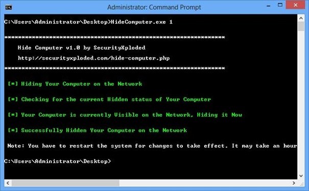 Hide Computer dokáže snadno a rychle skrýt počítač v síti