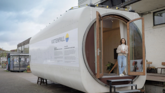 Dům Nestlé vyrobený z gondoly větrné elektrárny