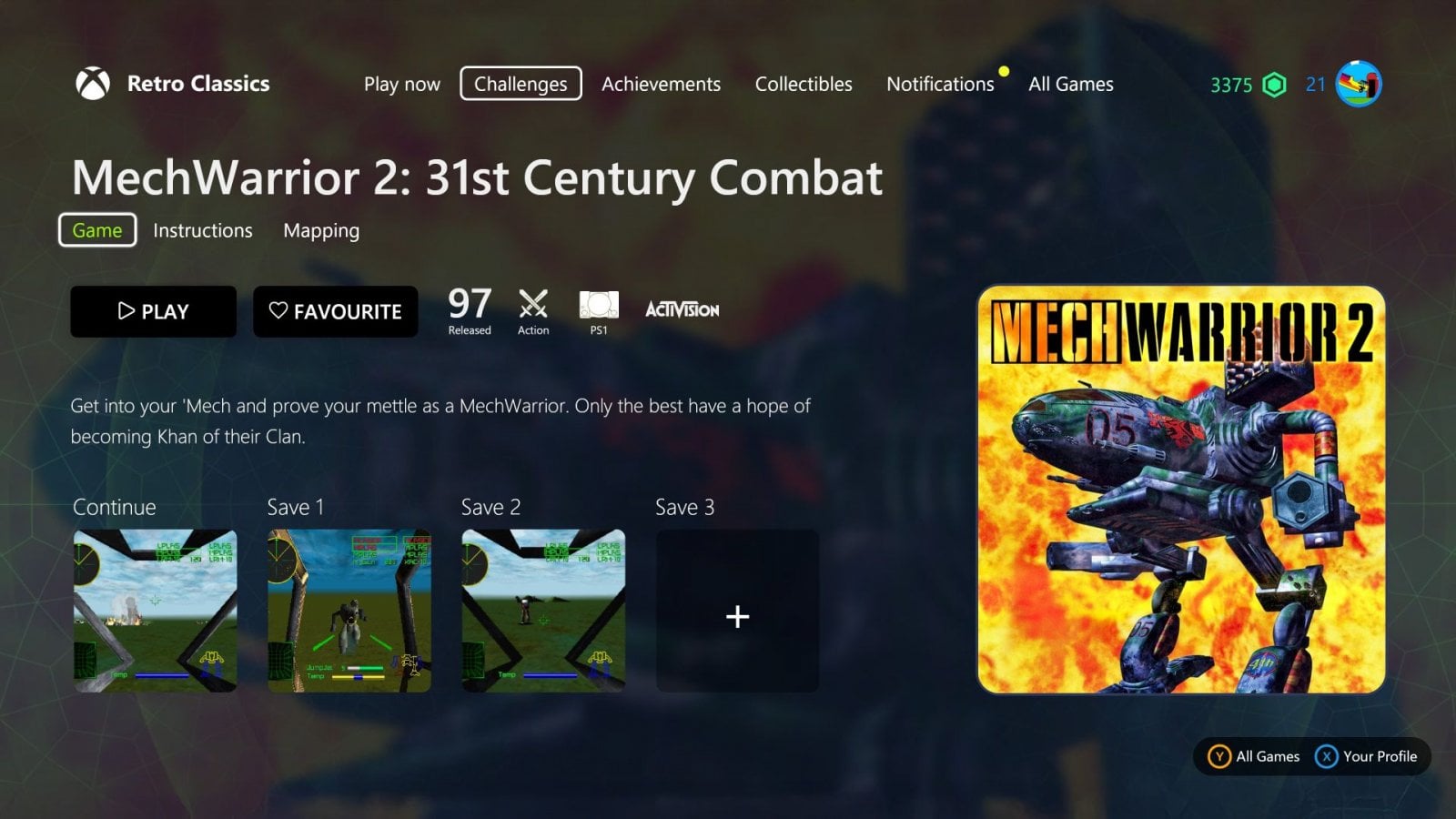 Xbox Retro Classic hry