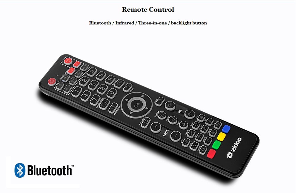 Zidoo X20 Pro - Bližší pohled na přední panel a dálkový ovladač