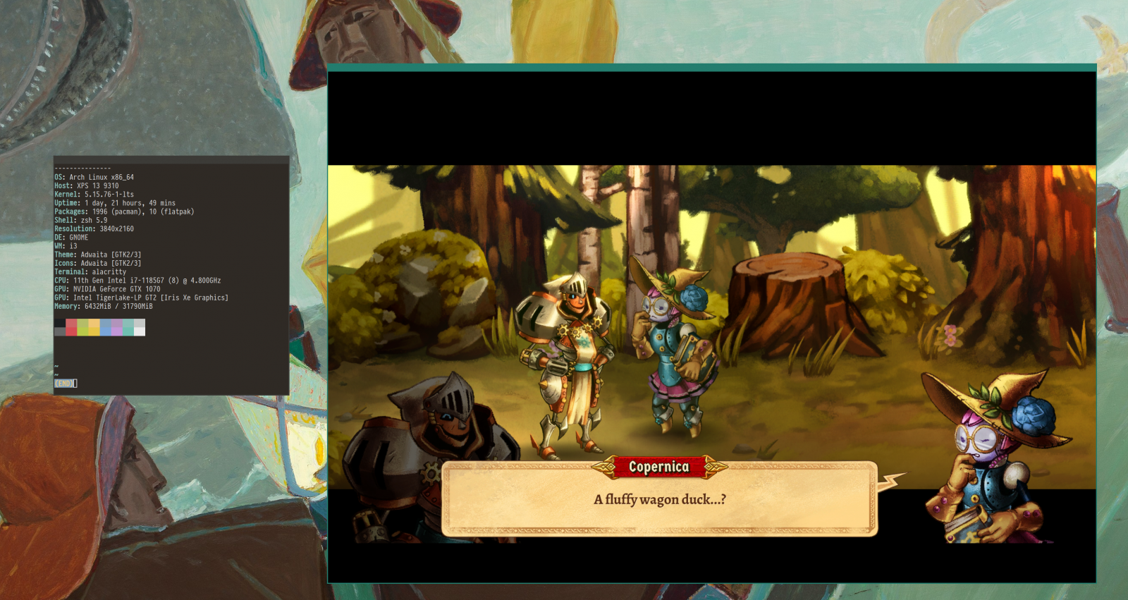 SteamWorld Quest: Hand of Gilgamech přes Nile