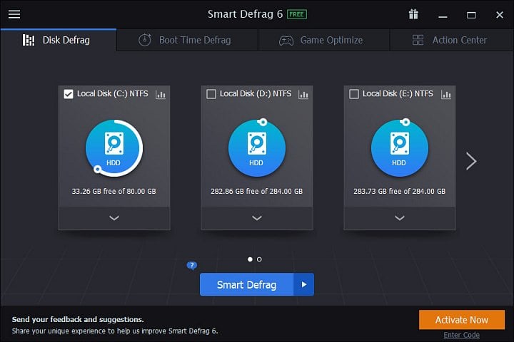 Program Smart Defrag