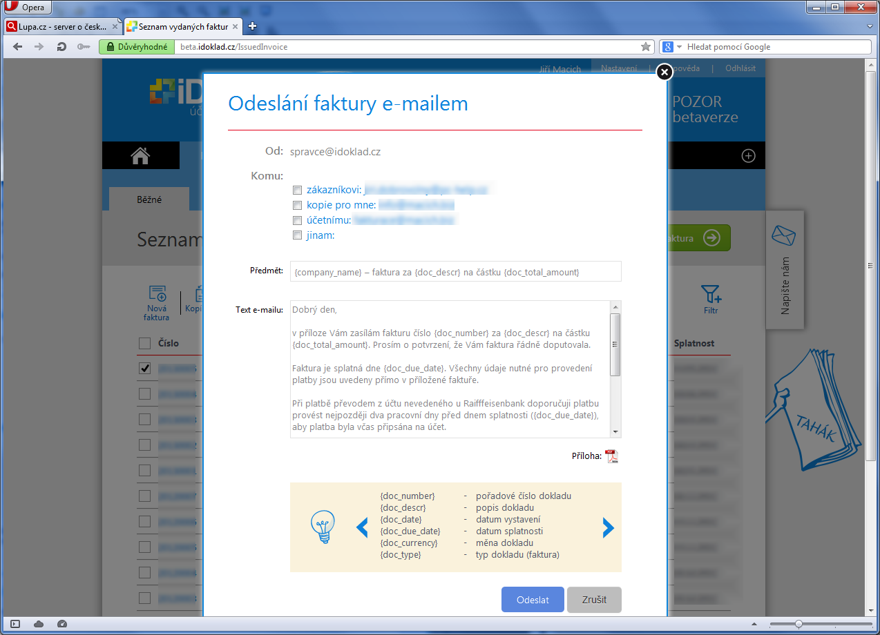 iDoklad.cz bez Silverlightu