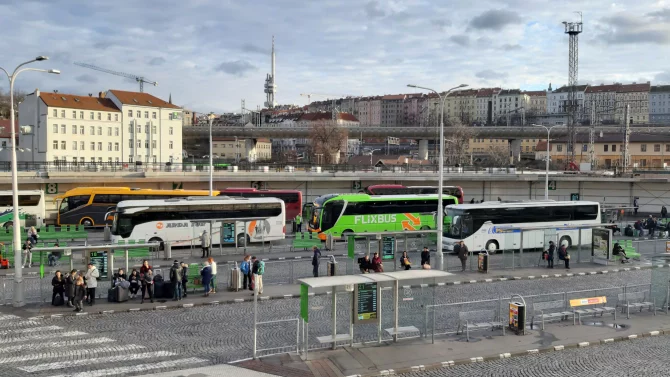 Autobusové nádraží Praha-Florenc na snímku z roku 2020.