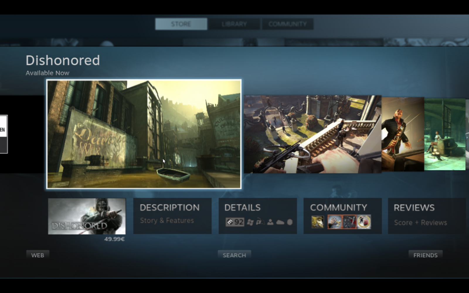 Obchod v režimu Big Picture.