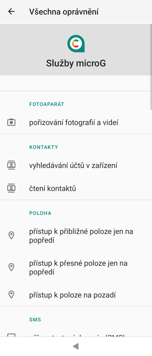 Sailfish OS: nastavení microG