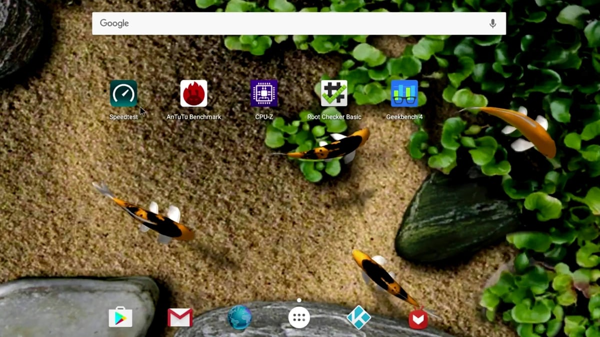Start, hlavní stránka, menu a alternativní plocha – Android 6