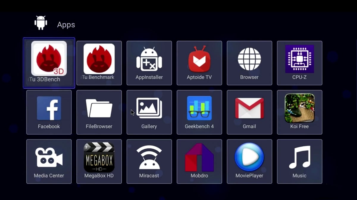 Start, hlavní stránka, menu a alternativní plocha – Android 6
