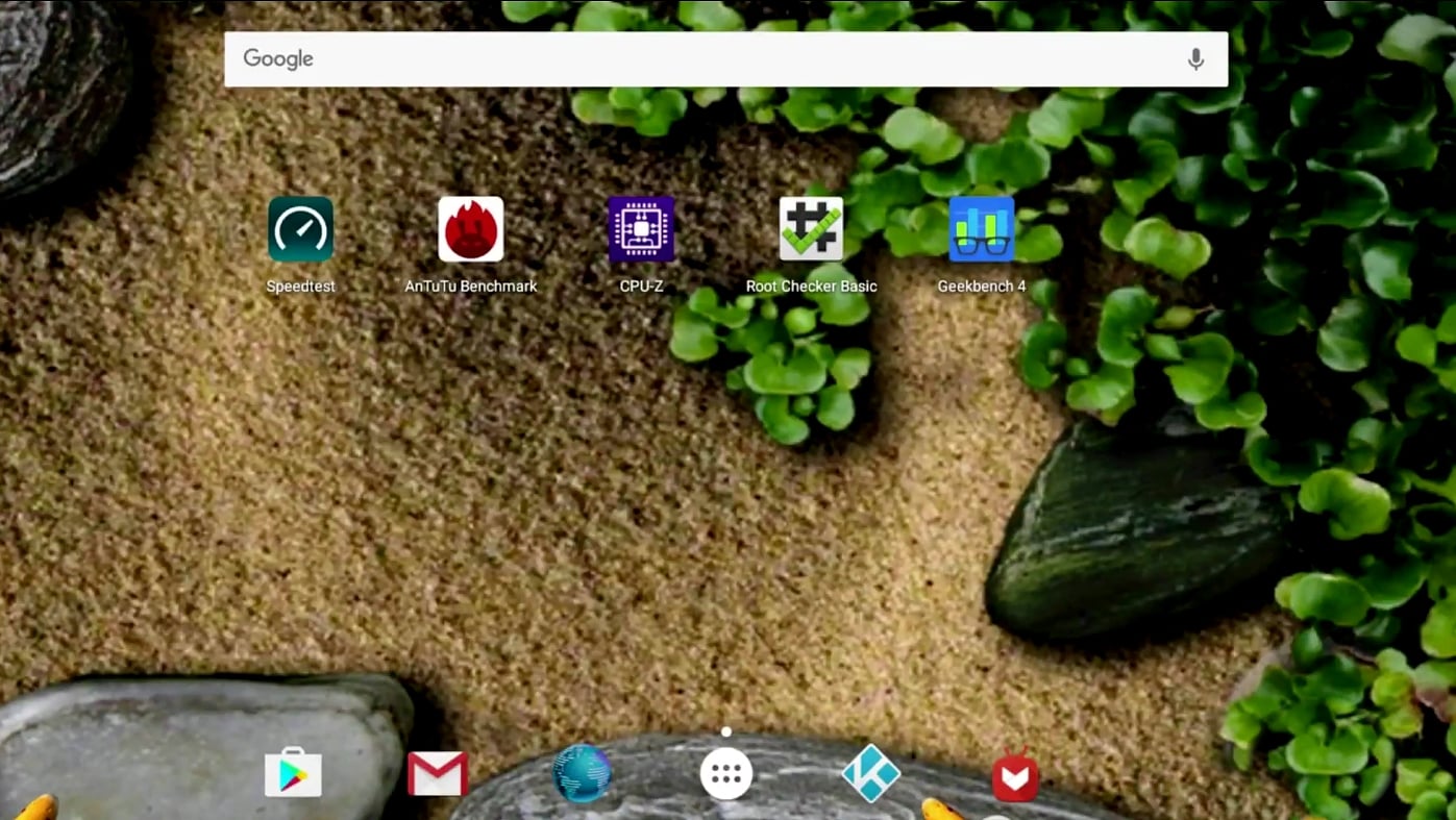 Start, hlavní stránka, menu a alternativní plocha – Android 6