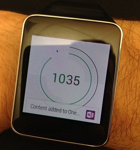 OneNote pro Android Wear