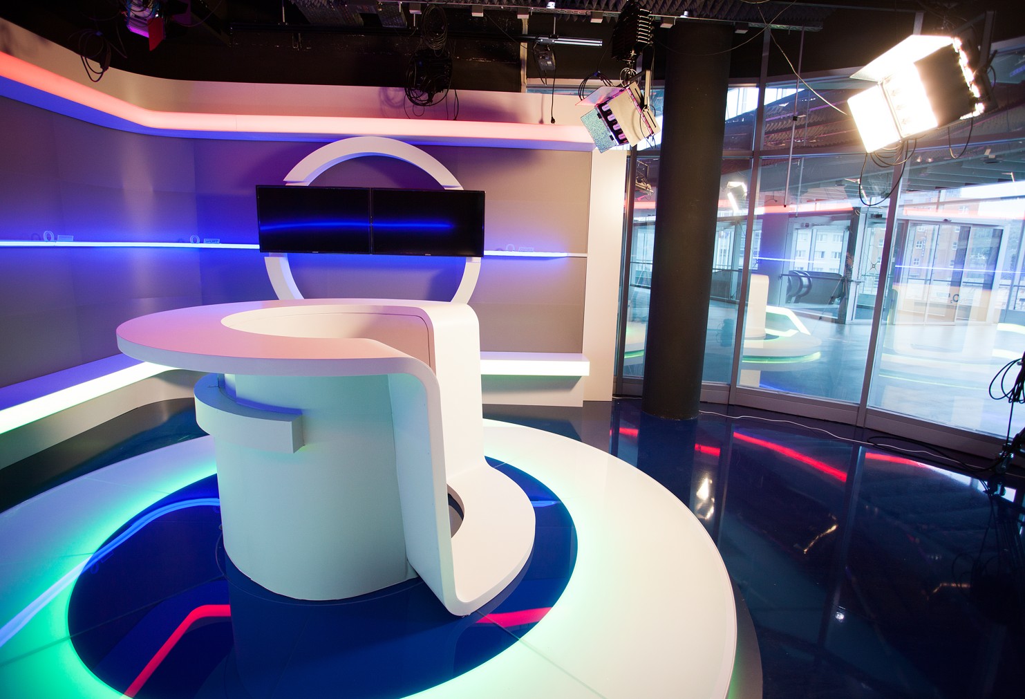 Studio nového tematického kanálu O2 Sport v O2 areně