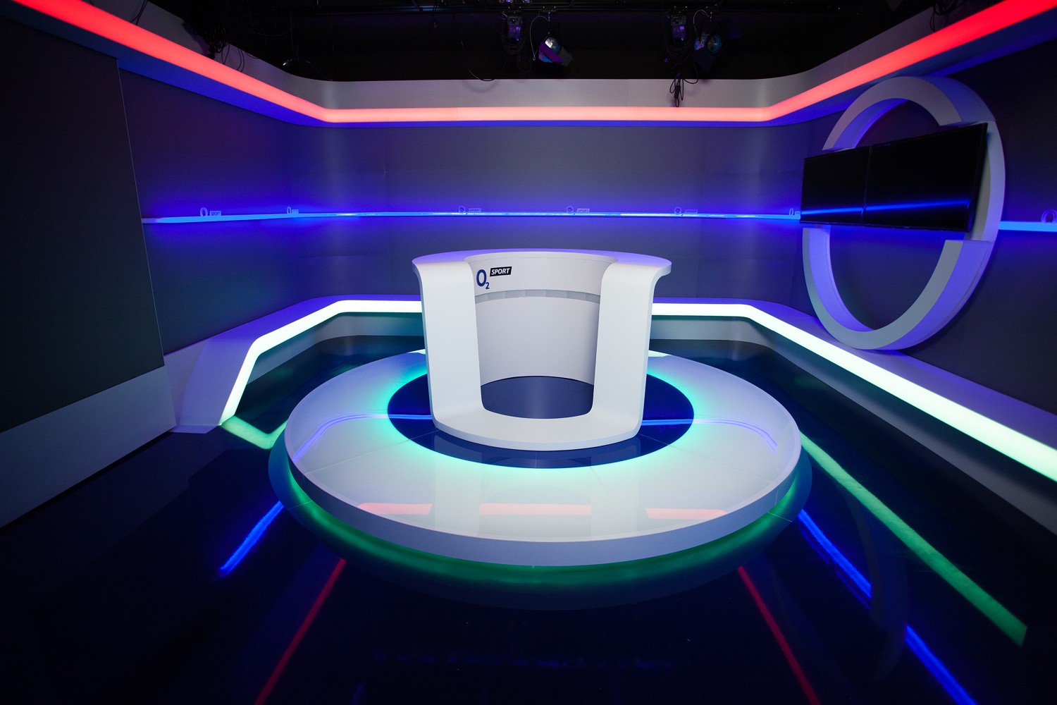 Studio nového tematického kanálu O2 Sport v O2 areně