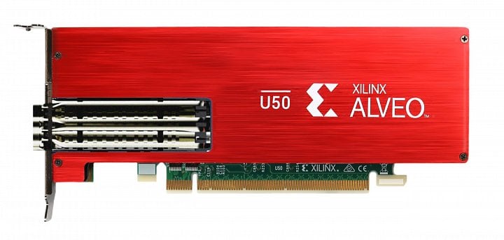 Xilinx Alveo U50 programovatelný akcelerátor pro různé účely AI kompresi síťování i další