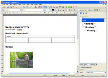 Textový editor.