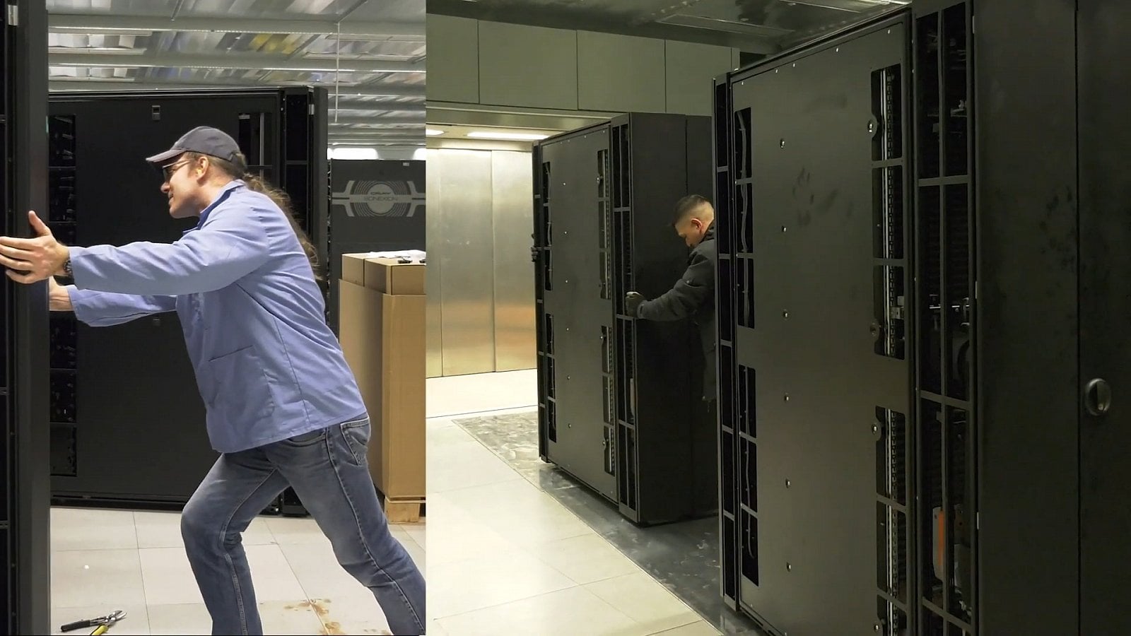 Opatrně jedna skříň vedle druhé.