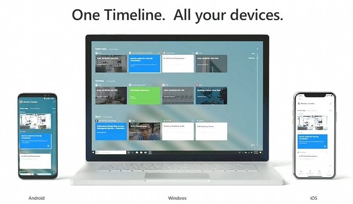 Časovou osu v téměř identické podobě Microsoft přivede na mobily. Na Android skrze Launcher, na iOS pomocí Edge
