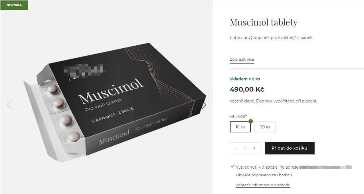 Halucinogen muscimol se prodává také ve formě doplňků stravy. Také ty jako potraviny spadají do kontrolní činnosti SZPI.