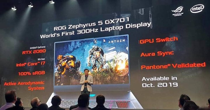 Prezentace notebooku Acer ROG Zephyrus S GX701 na IFA 2019 AnandTech 02