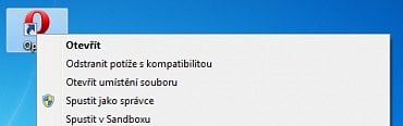 <p>Sandbox se nabídne i pod pravým tlačítkem myši</p>