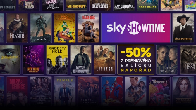 Nyní za 149 Kč. SkyShowTime nabízí slevu 50 % napořád i na prémiový 4K tarif