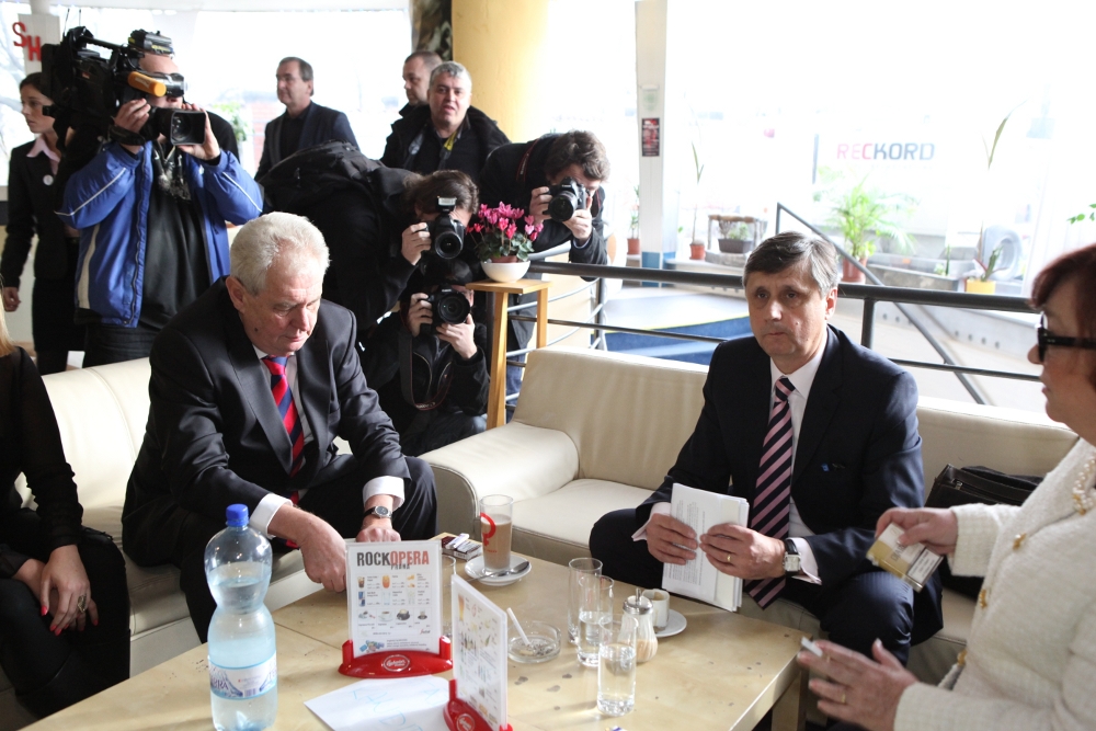 Zeman s Fischerem svůj Prezidentský duel pro Primu předtáčeli