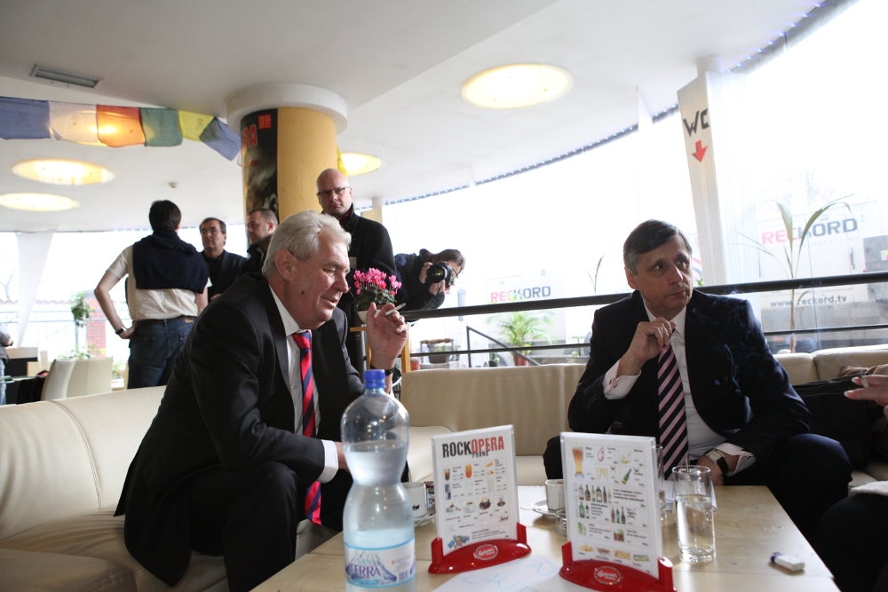 Zeman s Fischerem svůj Prezidentský duel pro Primu předtáčeli