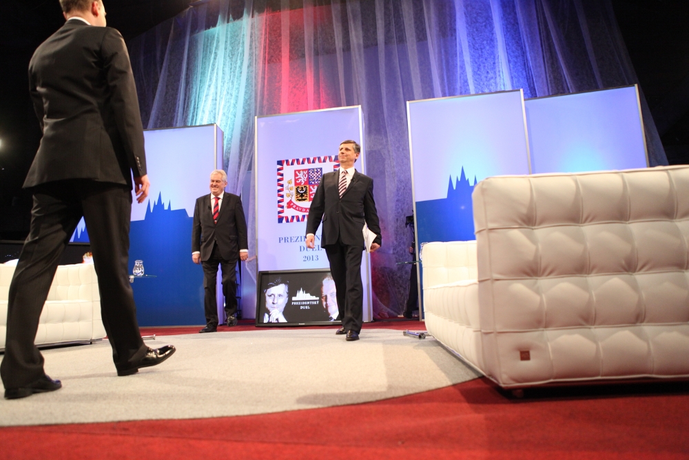 Zeman s Fischerem svůj Prezidentský duel pro Primu předtáčeli