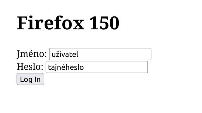Firefox 150 heslo
