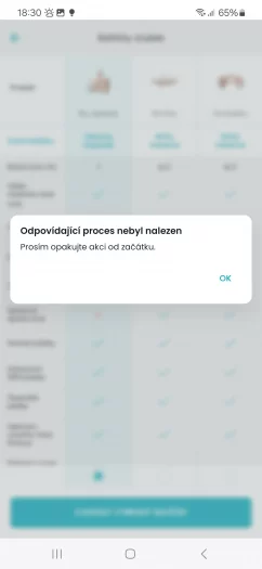 Po zrušení účtu v Partners Bance už nový nezaložíte. Při pokusu o nový účet se vám zobrazí toto chybové hlášení. (08/2024)