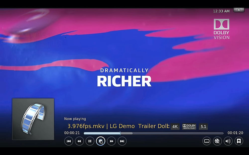 Ukázky přehrávání médií